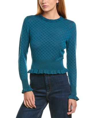 Shelli Segal Ruffle Sweater