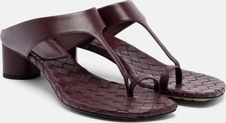 Bottega Veneta Livia Intrecciato leather thong sandals