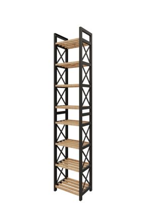 Habitat et Jardin Scaffale Multifunzionale In Legno mini 23 X 18 X 128 Cm - Nero