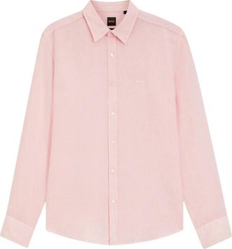 HUGO BOSS Orange Hemd - Heren - Casual Overhemden - Roze - XL - Overhemden