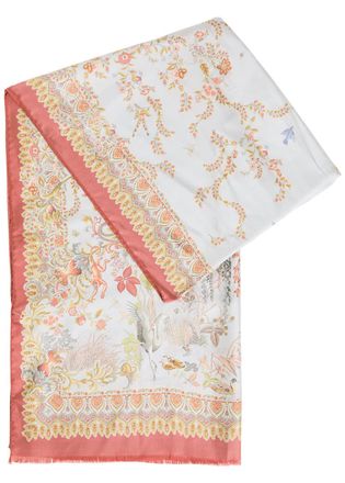 Etro Orfeo Printed Silk Scarf - Brown - One Size