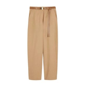 Max Mara Broeken, Dames, Bruin, XS, Katoen, Bleu Broeken