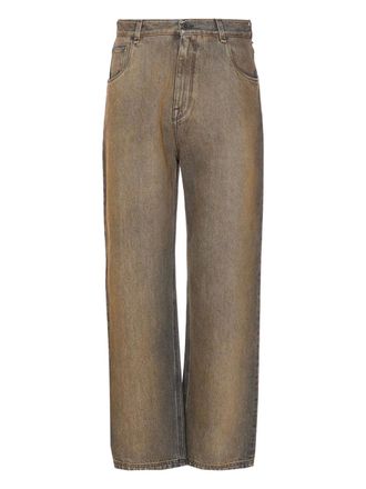 Fendi Jeans dritti effetto schiarito - Grigio
