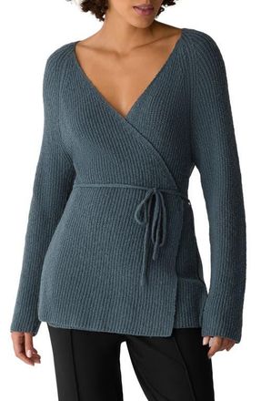 Eileen Fisher Tie Front Longline Cardigan in Eucalyptus at Nordstrom, Size Xx-Small