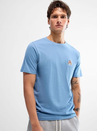 Lindbergh Mens Mini-embroidery lounge T-shirt