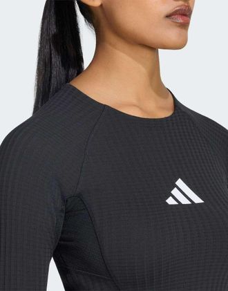 adidas Terrex xperior clima365 maglia base a maniche lunghe nera-Nero