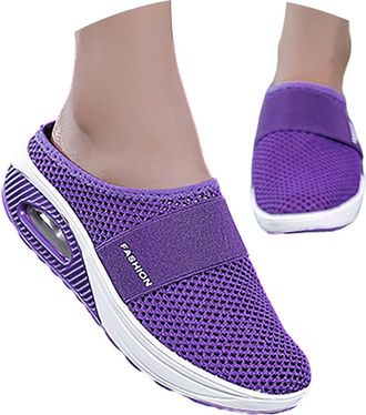 Generic Clogs Womens Slippers Orthopaedic Shoes Mesh Summer Shoes Slip On Non-Slip Mules Health Shoes Diabetic Sandals Garden Shoes Care Shoes Cooking Shoes, 