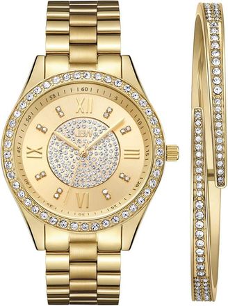 JBW Mondrian Jewelry Set Gold-tone Dial Ladies Watch J6303-SetB