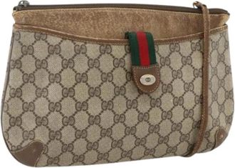 Gucci Pre-owned Plastic Cross Body Bag - Dames - Vintage Schoudertas - Beige - ONE Size - Vintage