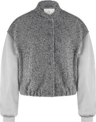 Nukus Nukus, Dames, Jassen, Grijs, Maat: L Satijn