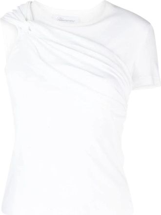 Blumarine T-shirt M/C C/nodo - Dames - T-shirts - Wit - XS - Katoen - Tops