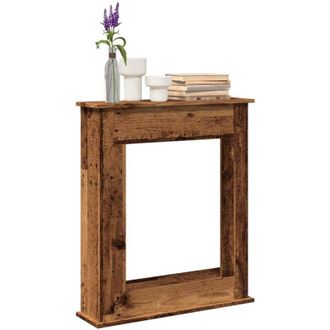 vidaXL Vidaxl - Borde De Chimenea Madera Ingenier&iacute;a Envejecida 75x20x87,5 Cm