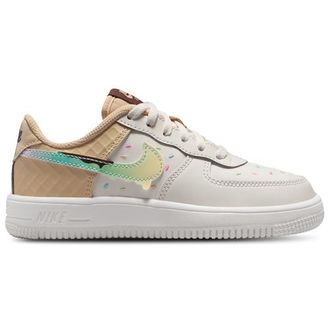 Nike Girls Air Force 1 Low - Girls Preschool Basketball Shoes White/Multi Size 10.5