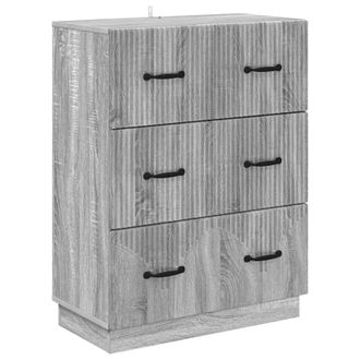vidaXL Cajonera Gris Sonoma 66 X 34,5 X 87 Cm Madera De Ingenier&iacute;a Vidaxl