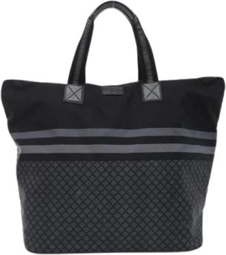 Gucci Pre-owned Vintage Nylon Tote Bag - Dames - Vintage Shopper - Zwart - ONE Size - Nylon - Vintage