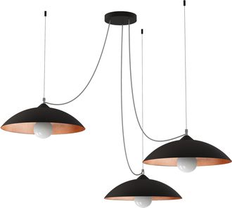 Lumicom Dream L&aacute;mpara De Techo Negro Hoja 3 Luces