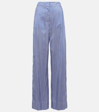 Burberry Pantaloni in seta a gamba larga a righe