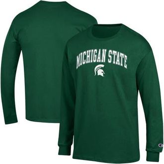 Champion Mens Champion Green Michigan State Spartans Arch Over Logo Long Sleeve T-Shirt at Nordstrom, Size Xx-Large