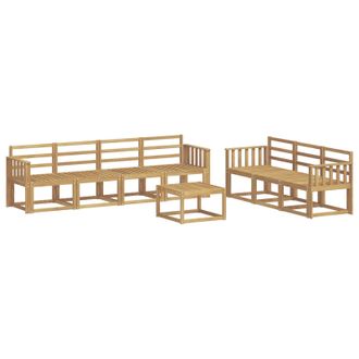 vidaXL Conjunto De Sof&aacute;s De Exterior 8 Pcs Blanco 59 X 59 X 37 Cm Vidaxl