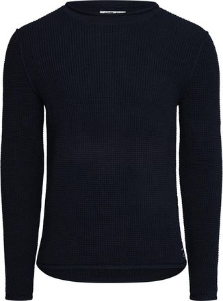 Replay Mens Knitted Crewneck Sweatshirt in Blue Cotton - Size X-Large