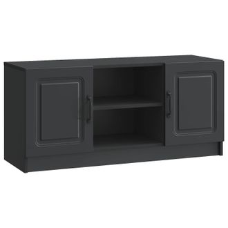 vidaXL Mueble De Tv Negro 102 X 34,5 X 47 Cm Madera De Ingenier&iacute;a Vidaxl