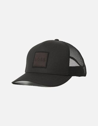 HUGO BOSS Mens Boss Orange ELLIOT TRUCKER CAP BLACK - Size: 1 size
