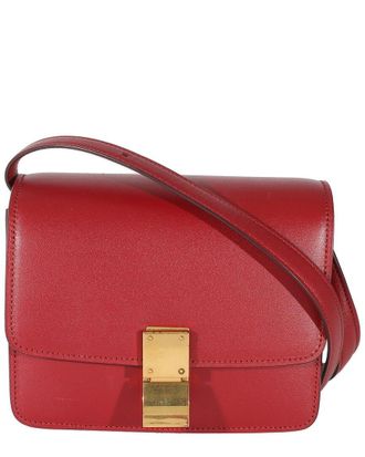 Celine Red Calfskin Small Classic Box Bag (Authentic Pre-Loved)