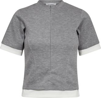 Co'Couture T-Shirt - Dames - T-shirts - Grijs - M - Leer - Tops