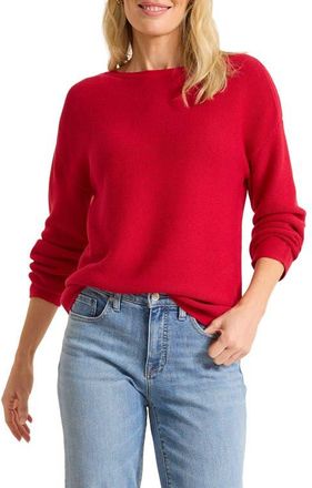 Tommy Bahama Crystal Sands Sequin Relaxed Fit Cotton Blend Sweater in Tango Red at Nordstrom, Size X-Large