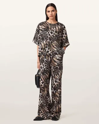 AllSaints Charli Linen Blend Pants