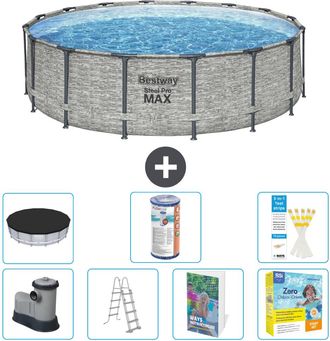 Bestway Piscina Bestway Steel Pro Max Redonda - 488x122 Cm - 8-piezas S572