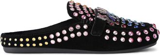 Kurt Geiger Womens Suede Crystal Slipper Slippers - Black - Size UK 3