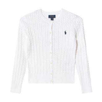 Polo Ralph Lauren Kabelgebreide katoenen vest - Heren - Vesten - Wit - L - Katoen - Truien & Vesten