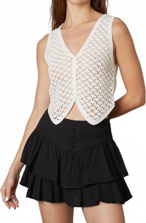 Cotton Candy Tiered Mini Skirt In Black