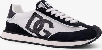 Dolce & Gabbana Mens Sneakers Cushion Black Nylon-Suede Trainers Nylon/suede