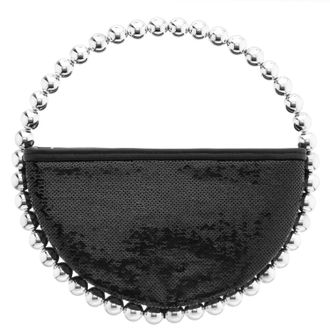 Nina Womens Lovey Sequin Circle Bag In Black