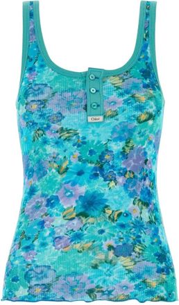 Chlo&eacute; Tops, Dames, Blauw, S, Katoen, Henley Tanktop