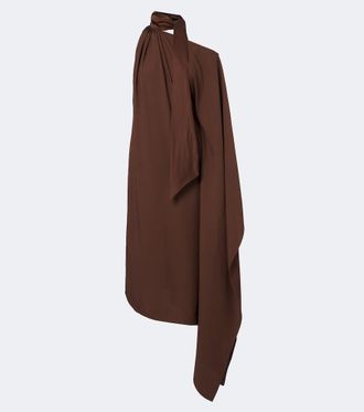 Taller Marmo Atlas asymmetric scarf-detail midi dress