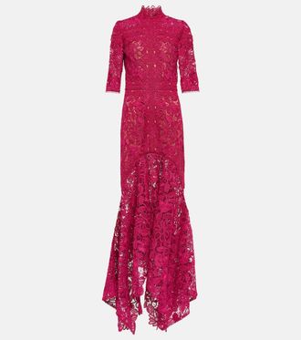 Costarellos Kalissa guipure lace gown