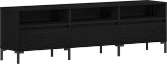 vidaXL Gabinete de tv Roble negro 150 x 30 x 44.5 cm Vidaxl