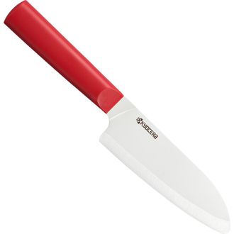 Kyocera INNOVATIONwhite 5.5-Inch Ceramic Santoku Knife, White Blade in Red at Nordstrom