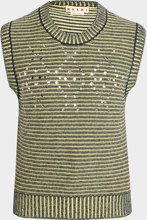 Marni Men & apos;s Eyelet-Trim Sweater Vest