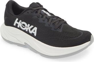 Hoka One One Rincon 4 Running Shoe in Black /White at Nordstrom, Size 10.5