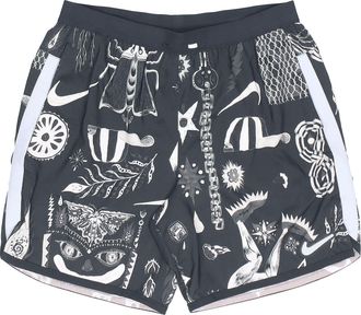 Nike Graffiti Printing Running Shorts Black CJ5817-010