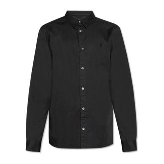 AllSaints Shirt Hawthorne - Heren - Casual Overhemden - Zwart - 2XL - Katoen - Overhemden