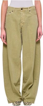 Haikure Dames, Jeans, Groen, Maat: W28 Katoen