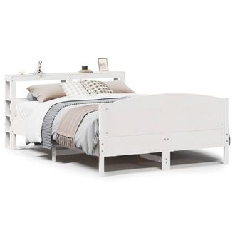Berkfield Home Bed Frame Frame White 120x190 cm Small Double Solid Wood Pine