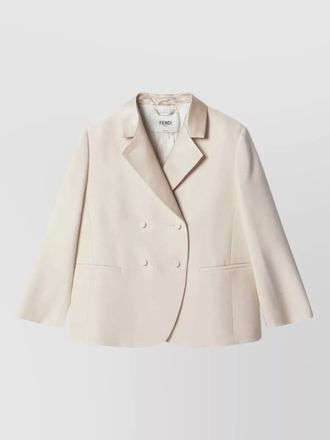 Fendi tailored jacket back vent notched lapels