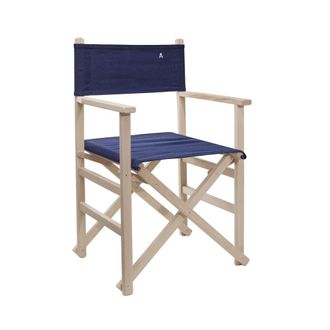 Scalpers Silla de madera de haya crudo azul 41x56x86 cm