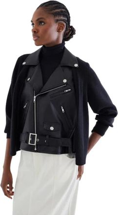 Jovonna London Caray Knitted Jacket - Dames - Zomerjassen - Zwart - M - Polyester - Jassen